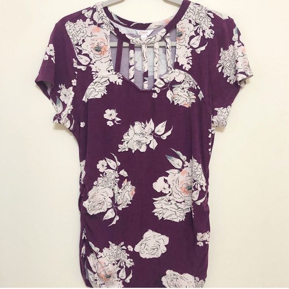Purple shirt with flowers size 1X by Candies
